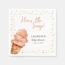 Servilleta De Papel Helado lindo con Baby Shower Sprinkles