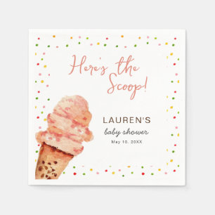 Servilleta De Papel Helado lindo con Baby Shower Sprinkles