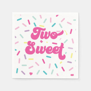 Servilleta De Papel Helado y pastel dos dulces 2 cumpleaños