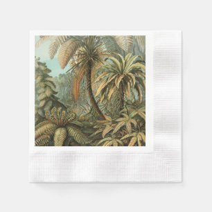 Servilleta De Papel Helechos Palma Árbol Antiguo Arte Botánico Helecho
