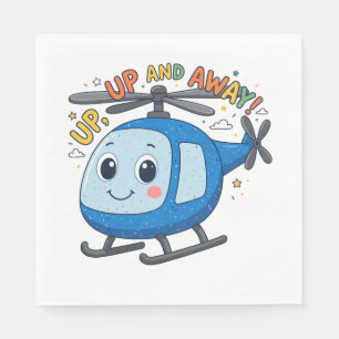 Servilleta De Papel Helicóptero Lindo de Niños Vuela Vuela