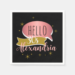 Servilleta De Papel hello 30 Stylish Personalized 30th birthday