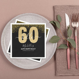 Servilleta De Papel Hello 60! - Elegant 60th Birthday Woman