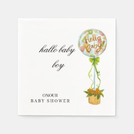Servilleta De Papel Hello Baby Boy Baby Shower Napkins – Soft Elegant 
