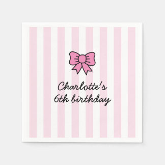 Servilleta De Papel Hello Cutie Cartoon Pink Bow Birthday Party