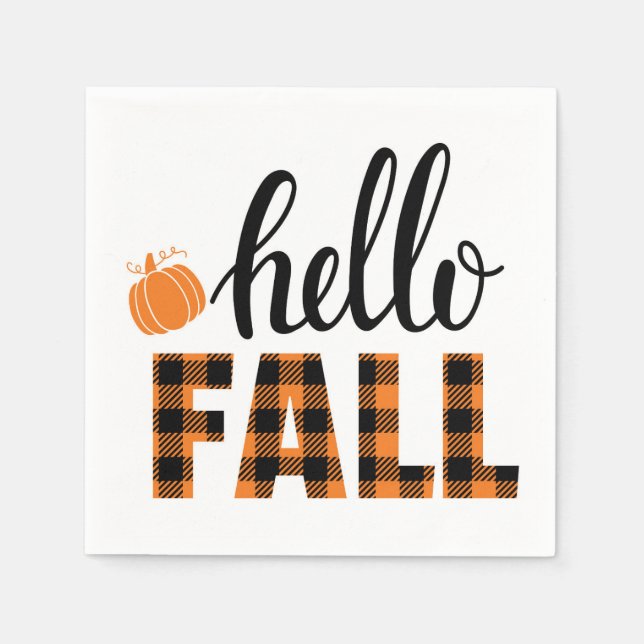 Servilleta De Papel Hello Fall (Anverso)