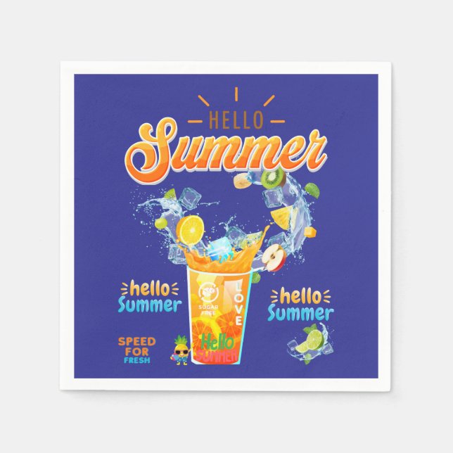 Servilleta De Papel Hello Summer (Anverso)
