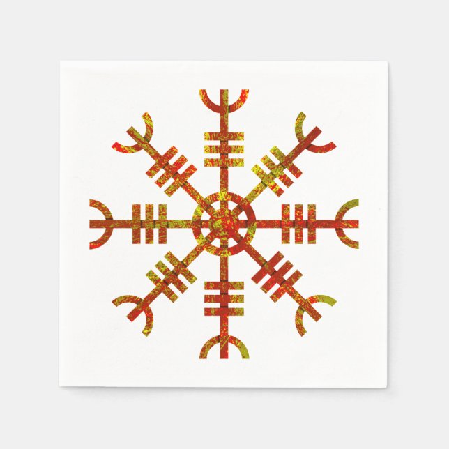 Servilleta De Papel Helm Of Awe Ancient Viking Design (Anverso)