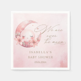 Servilleta De Papel Hemos Terminado El Chica De La Luna Baby Shower