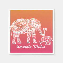 Servilleta De Papel Henna Elephant