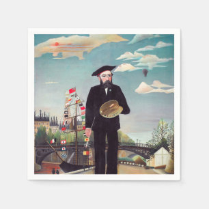Servilleta De Papel Henri Rousseau - Autorretrato-Paisaje