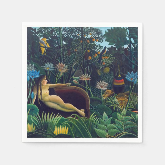 Servilleta De Papel Henri Rousseau - El sueño / Le Reve (Anverso)