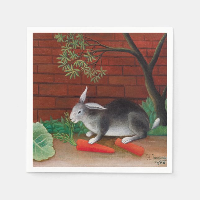 Servilleta De Papel Henri Rousseau - La comida del conejo (Anverso)