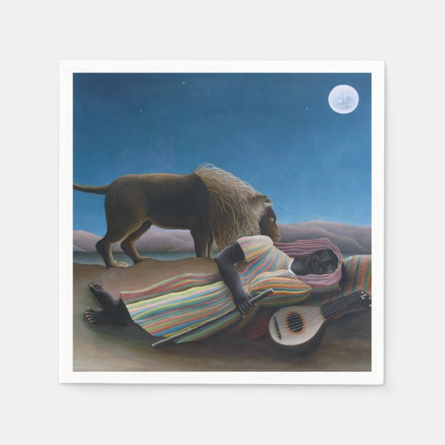 Servilleta De Papel Henri Rousseau - La Gitana Durmiente (Anverso)