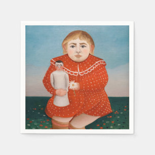 Servilleta De Papel Henri Rousseau - Niño con muñeca