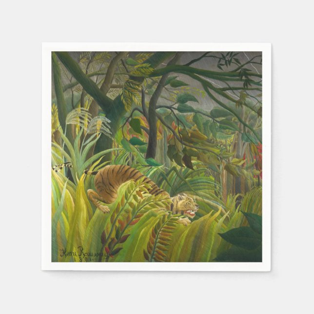 Servilleta De Papel Henri Rousseau - ¡Sorprendido! (Anverso)