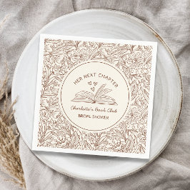 Servilleta De Papel Her Next Chapter Brown Book Club Bridal Shower