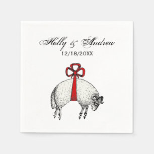 Servilleta De Papel Heraldic Bang Fleece Ram Sheep Escudo Emblem