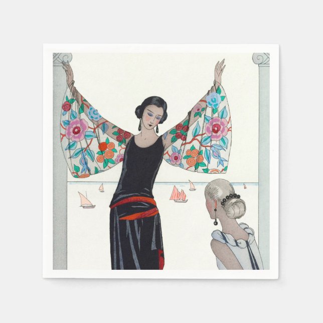 Servilleta De Papel Here Are My Wings - George Barbier (Anverso)