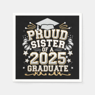 Servilleta De Papel Hermana Orgullosa De Una Graduación De Graduada 20