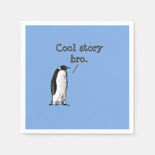 Servilleta De Papel "Hermano de historia genial" Silly Penguin