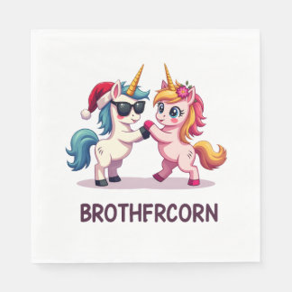 Servilleta De Papel Hermano-maíz Unicornio Pijama Familiar Combinado N