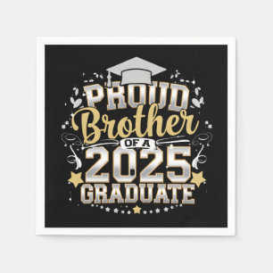 Servilleta De Papel Hermano Orgulloso De Un Graduado De 2025 Graduació