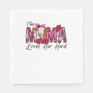 Servilleta De Papel Hermecida esta mamá ama a su vaca del Día de la Ma