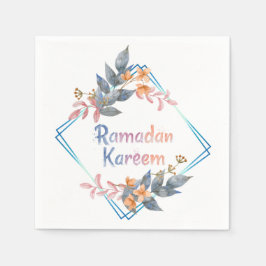 Servilleta De Papel Hermosa acuarela Floral Ramadan Kareem