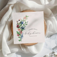 Hermosa acuarela Floral y verde Baby Shower