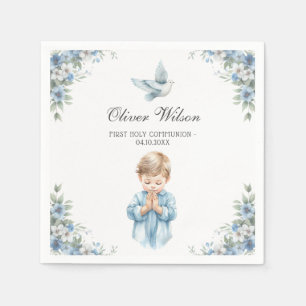 Servilleta De Papel Hermosa acuarela, primera comunión sagrada