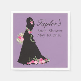 Servilleta De Papel Hermosa Boda Gown Silhouette