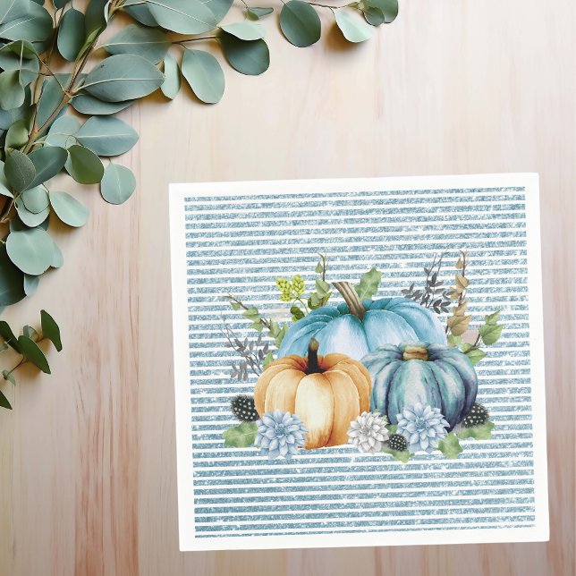 Servilleta De Papel Hermosa calabaza azul Día de Acción de Gracias (Subido por el creador)