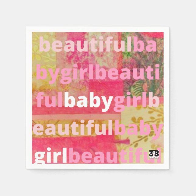 Servilleta De Papel Hermosa colección de niñas bebés (Anverso)