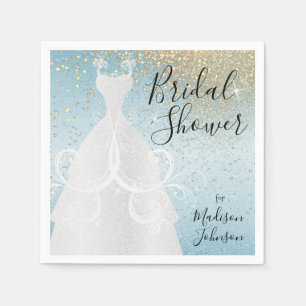 Servilleta De Papel Hermosa ducha de novia - Azul bebé