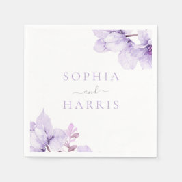 Servilleta De Papel Hermosa elegancia Boda Purple Floral