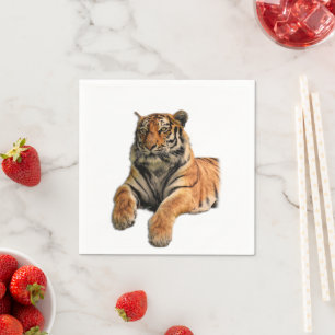 Servilleta De Papel Hermosa foto del tigre de Bengala y sus patas