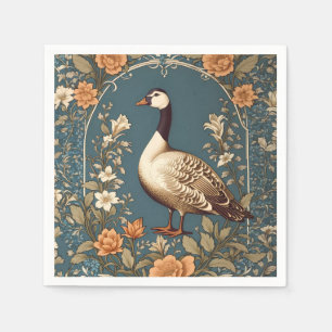 Servilleta De Papel Hermosa gansa de la época William Morris inspirada