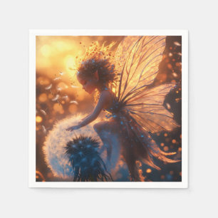 Servilleta De Papel Hermosa hada de sol con Dandelion