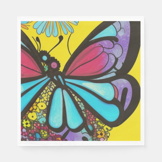 Servilleta De Papel Hermosa mariposa (Anverso)