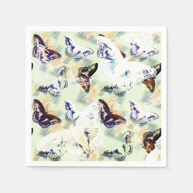 Servilleta De Papel Hermosa mariposa con estilo (Anverso)