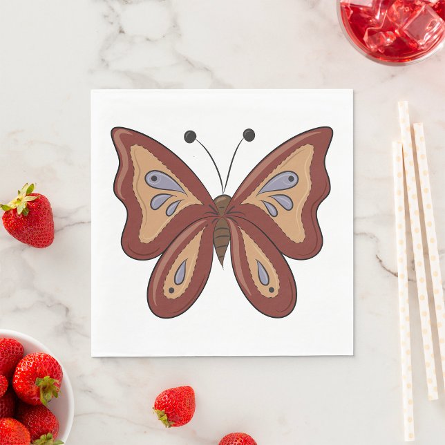 Servilleta De Papel Hermosa Mariposa Marrón (Subido por el creador)