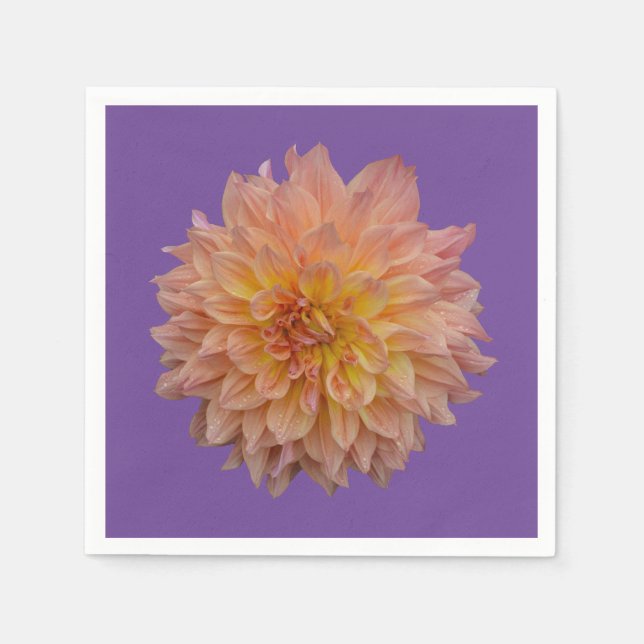 Servilleta De Papel Hermosa naranja dahlia (Anverso)