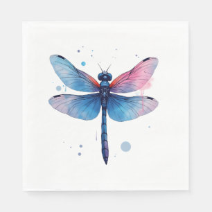 Servilleta De Papel Hermosa Naturaleza Patrón Gráfico Colorido Libélul