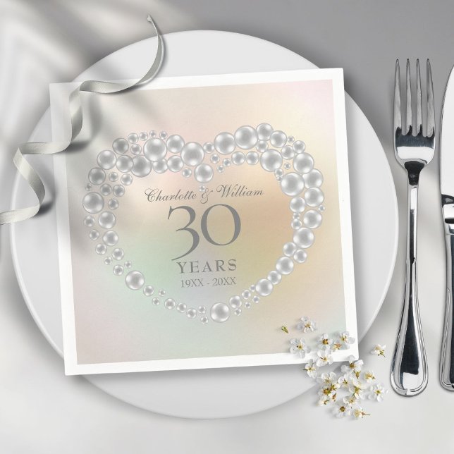 Servilleta De Papel Hermosa Perla 30 Aniversario (Subido por el creador)