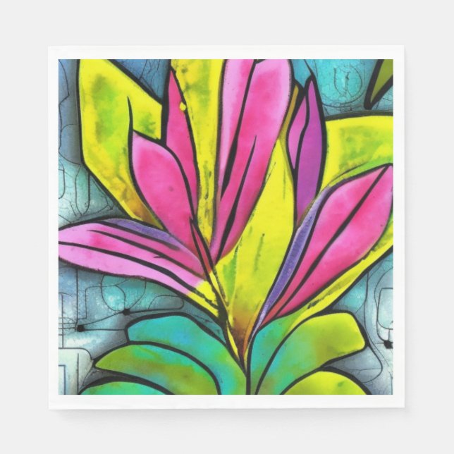 Servilleta De Papel Hermosa planta (Anverso)