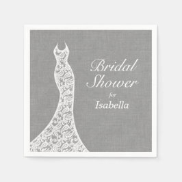 Servilleta De Papel Hermosa ropa de novia ducha Napkin