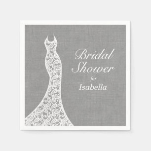 Servilleta De Papel Hermosa ropa de novia ducha Napkin