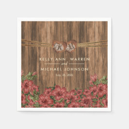 Servilleta De Papel Hermosa Rosa Lily Flowers