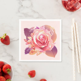 Servilleta De Papel Hermosa rosa rosa simple